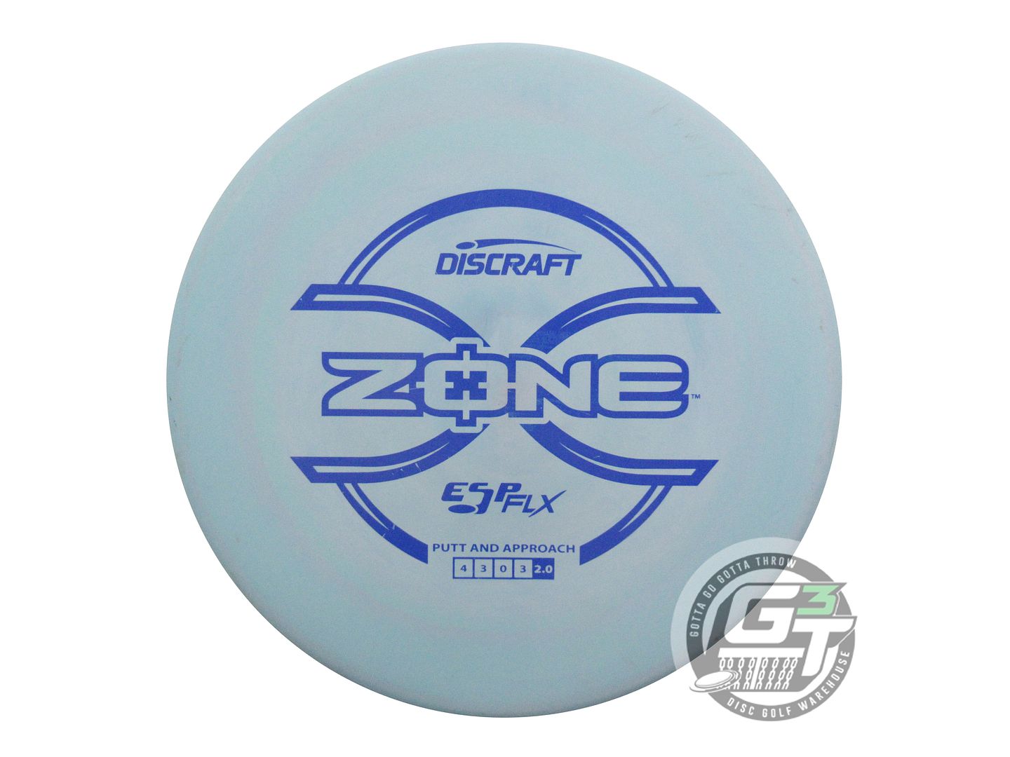 USED Discraft ESP FLX Zone 175g Mint-Lilac Blue Stamp Putter Golf Disc
