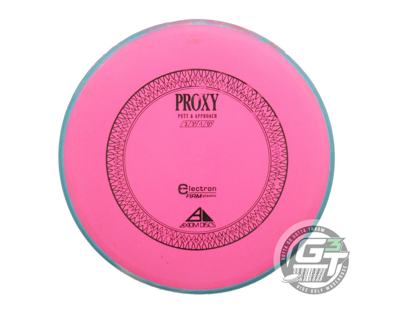 USED Axiom Discs Electron Firm Proxy 172g Pink Teal Rim Putter Golf Disc
