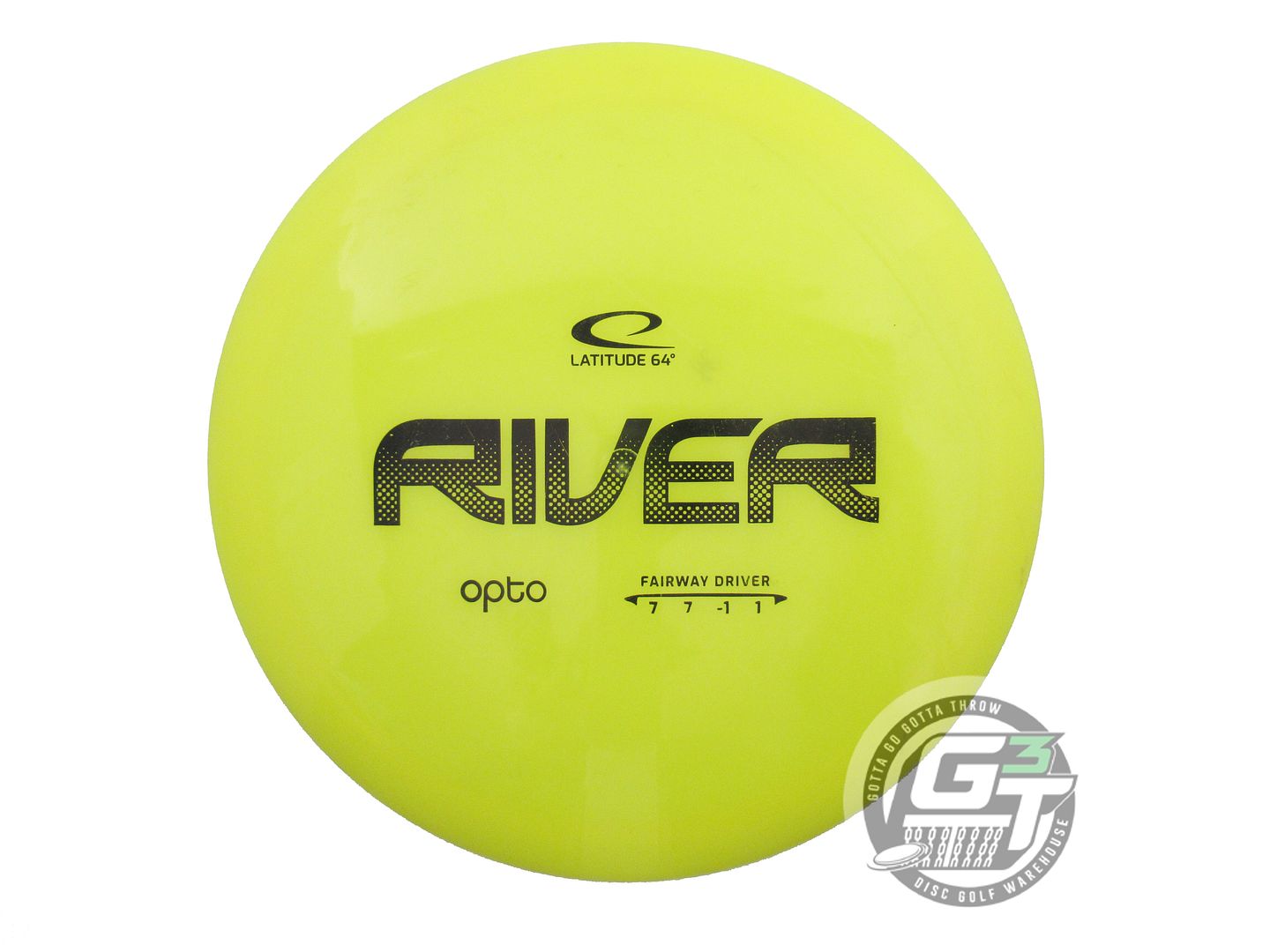 USED Latitude 64 Opto River 176g Yellow Black Stamp Fairway Driver Golf Disc