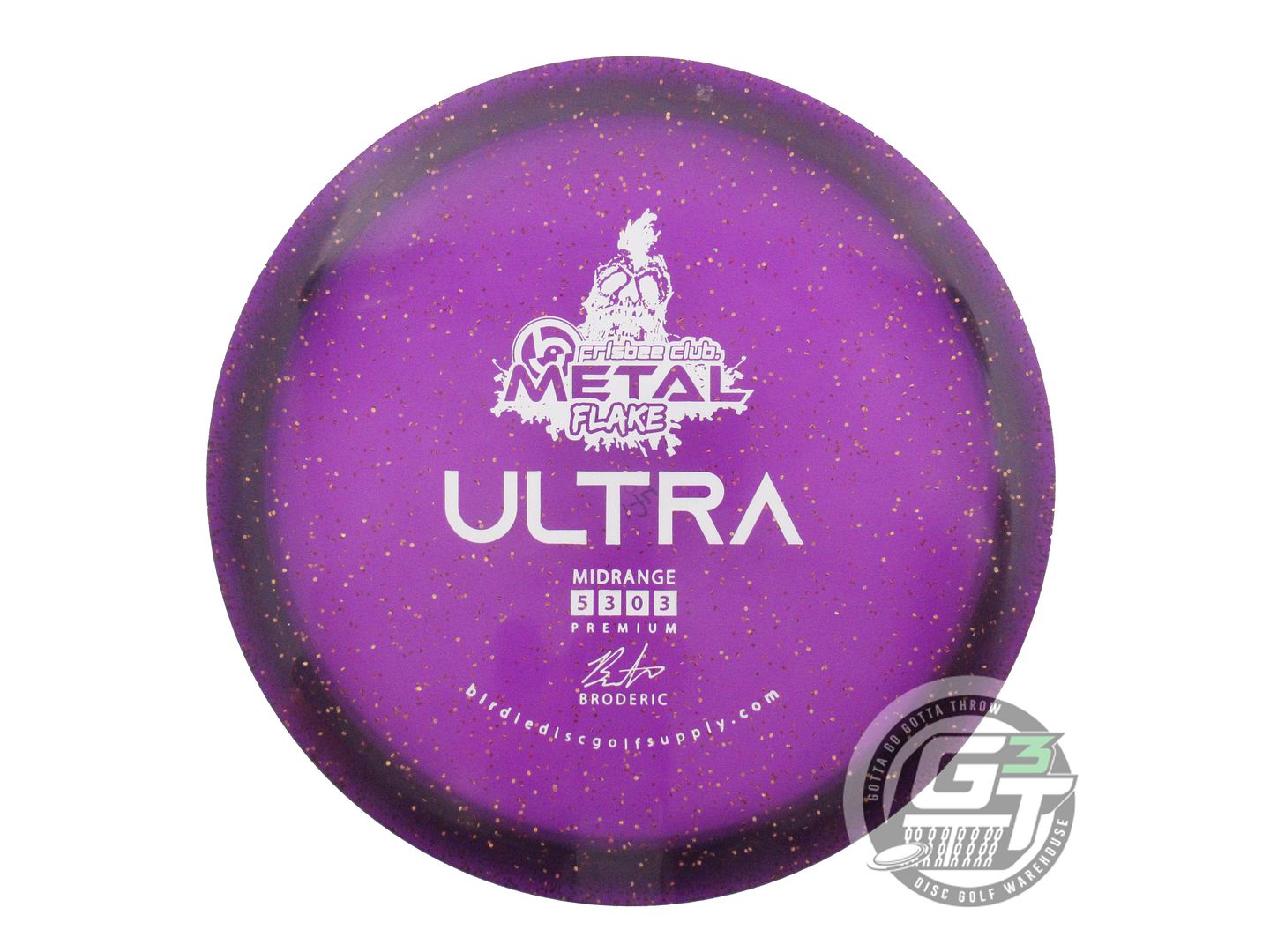 USED Birdie Disc Golf Supply Metal Flake Ultra 174g Purple Midrange Golf Disc