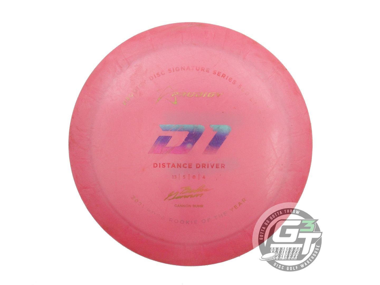 USED Prodigy Discs 500 D1 172g Pink Rainbow Foil Distance Driver Golf Disc