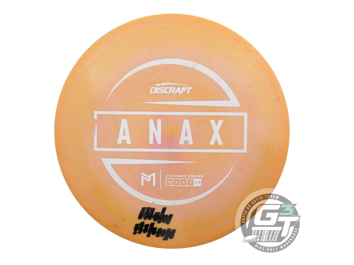 USED Discraft [McBETH] ESP Anax 174g Orange White Stamp Driver Golf Disc