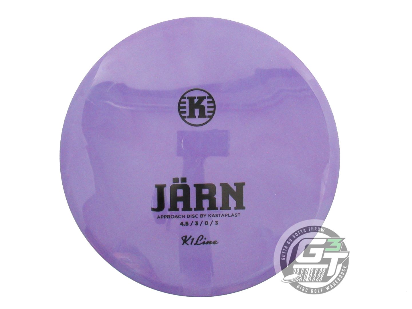 USED Kastaplast K1 Jarn 176g Purple Black Stamp Midrange Golf Disc