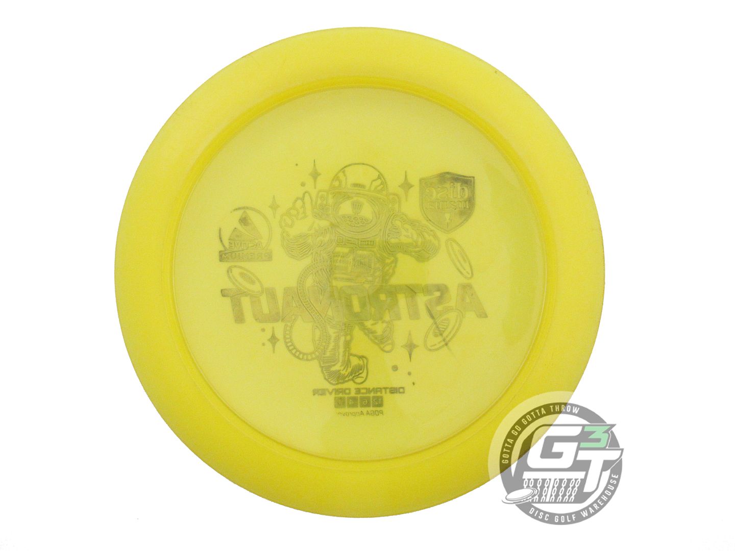 USED DiscMania Active Premium Astronaut 174g Yellow Black Stamp Driver Golf Disc