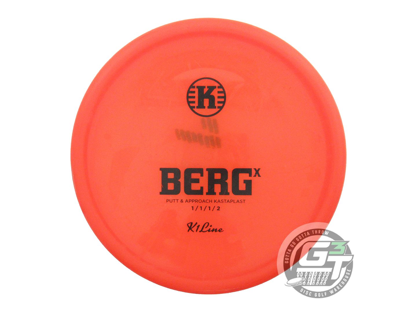 USED Kastaplast K1 Berg X 175g Orange Black Stamp Putter Golf Disc