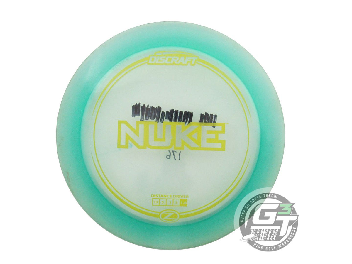 USED Discraft Z Nuke 176g Seafoam Yellow Stamp Distance Driver Golf Disc