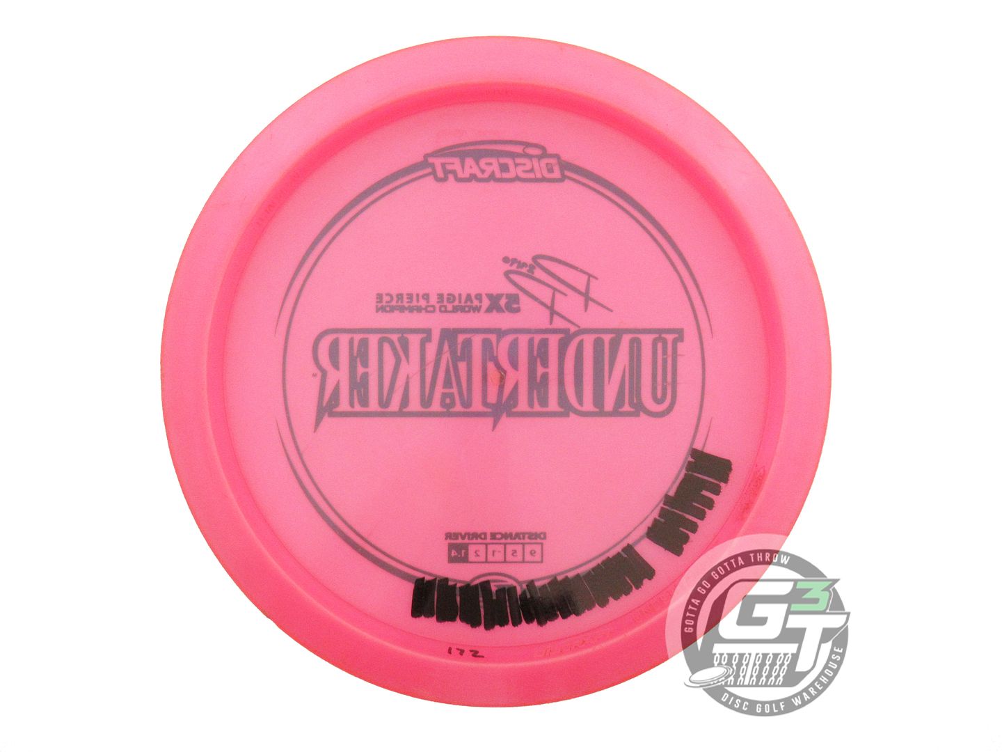 USED Discraft [PIERCE] Z Undertaker 172g Pink Black Stamp Distance Driver Disc
