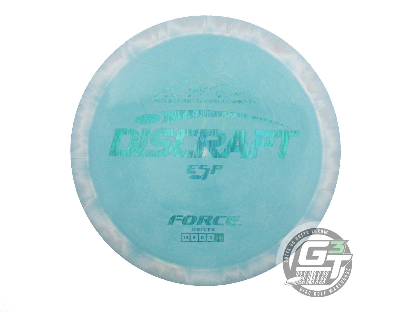 NOS Discraft [McBETH] ESP Force 174g Teal Teal Foil Distance Driver Golf Disc
