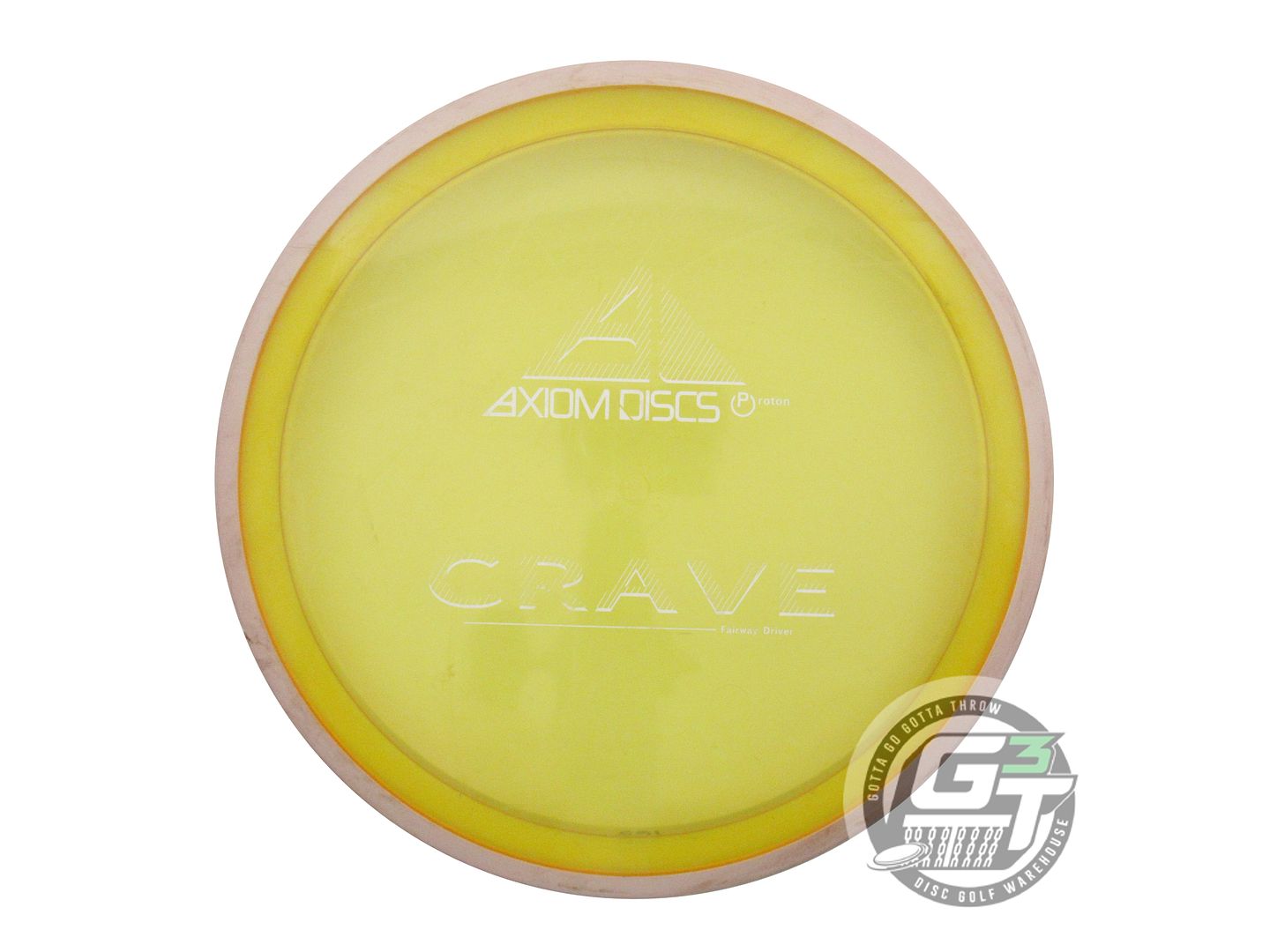 USED Axiom Discs Proton Crave 165g Yellow Pink Rim Fairway Driver Golf Disc