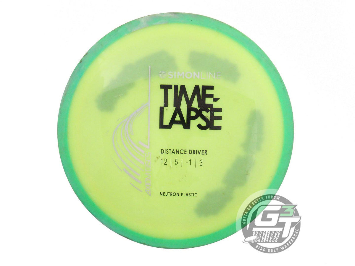USED Axiom Discs Neutron Time Lapse 173g Yellow Green Rim Driver Golf Disc