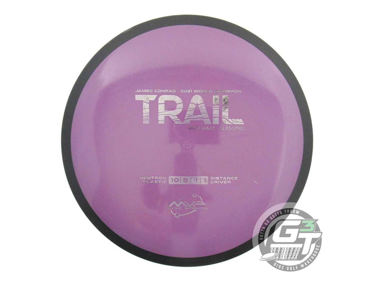 USED MVP Disc Sports Neutron Trail 168g Purple Distance Driver Golf Disc