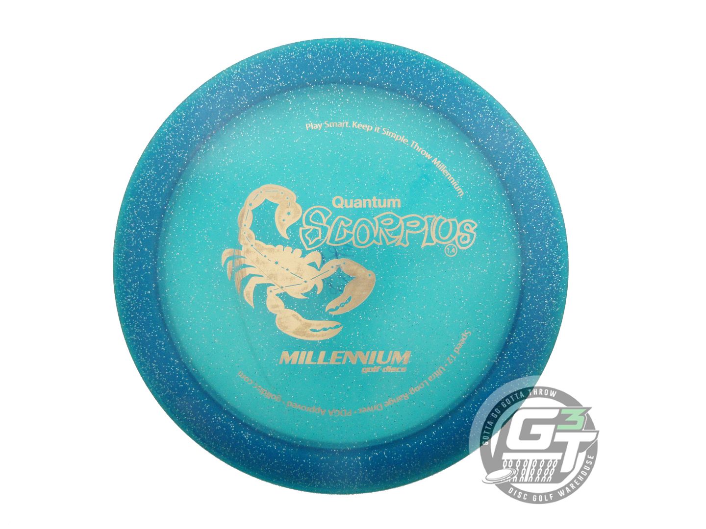 USED Millennium Quantum Scorpius 168g Blue Gold Foil Distance Driver Golf Disc