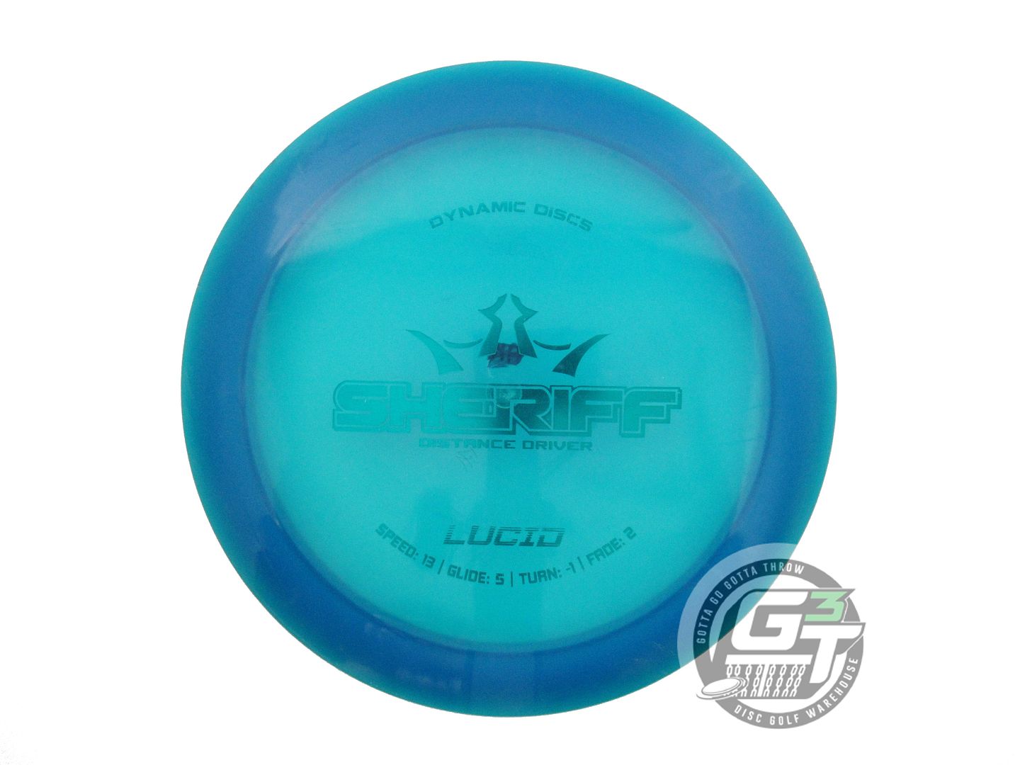 USED Dynamic Discs Lucid Sheriff 169g Blue Teal Foil Distance Driver Golf Disc