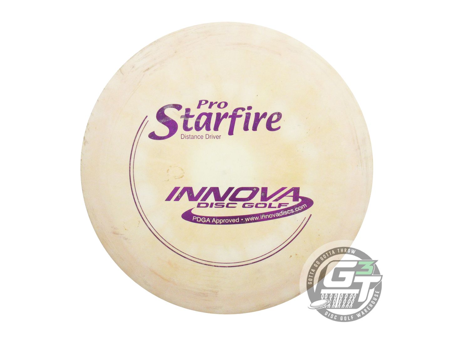 USED Innova Pro Starfire 168g Cream Purple Foil PFN Distance Driver Golf Disc