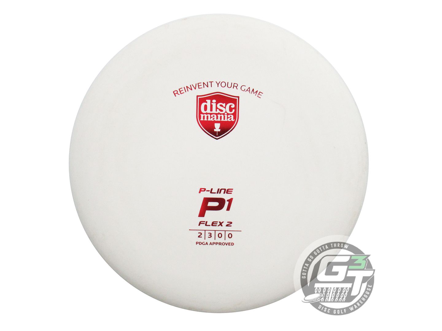 USED DiscMania P-Line P1 174g White Red Foil Putter Golf Disc