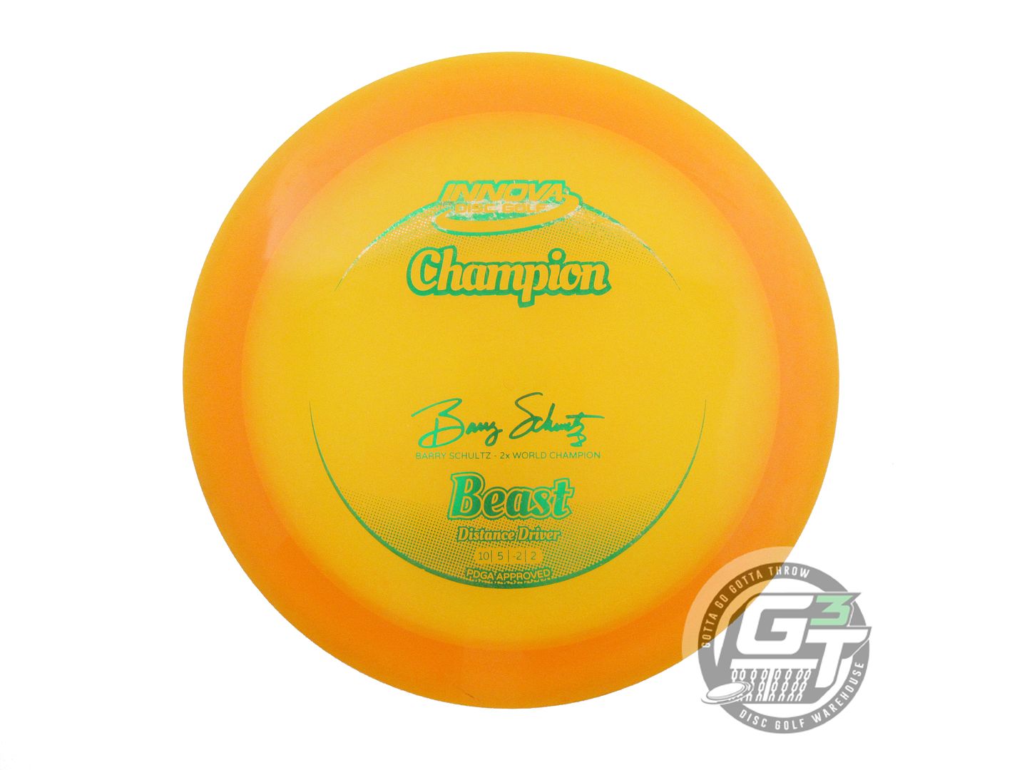 USED Innova Champion Beast 163g Orange Green Foil Distance Driver Golf Disc