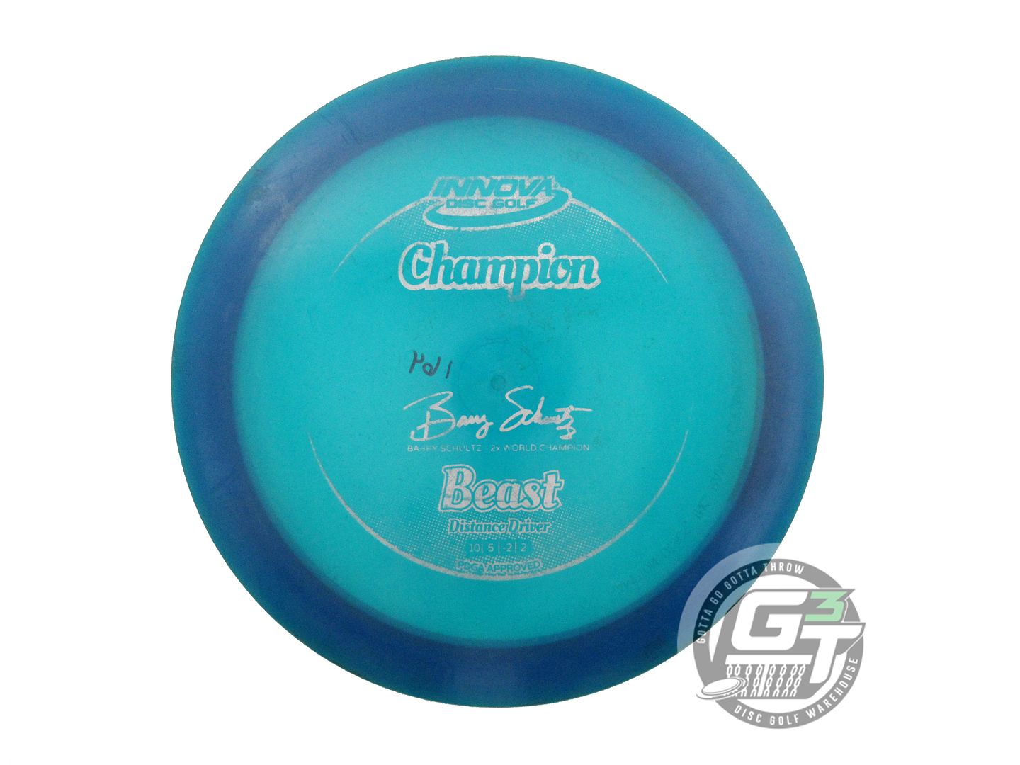 USED Innova Champion Beast 164g Blue Glitter Foil Distance Driver Golf Disc