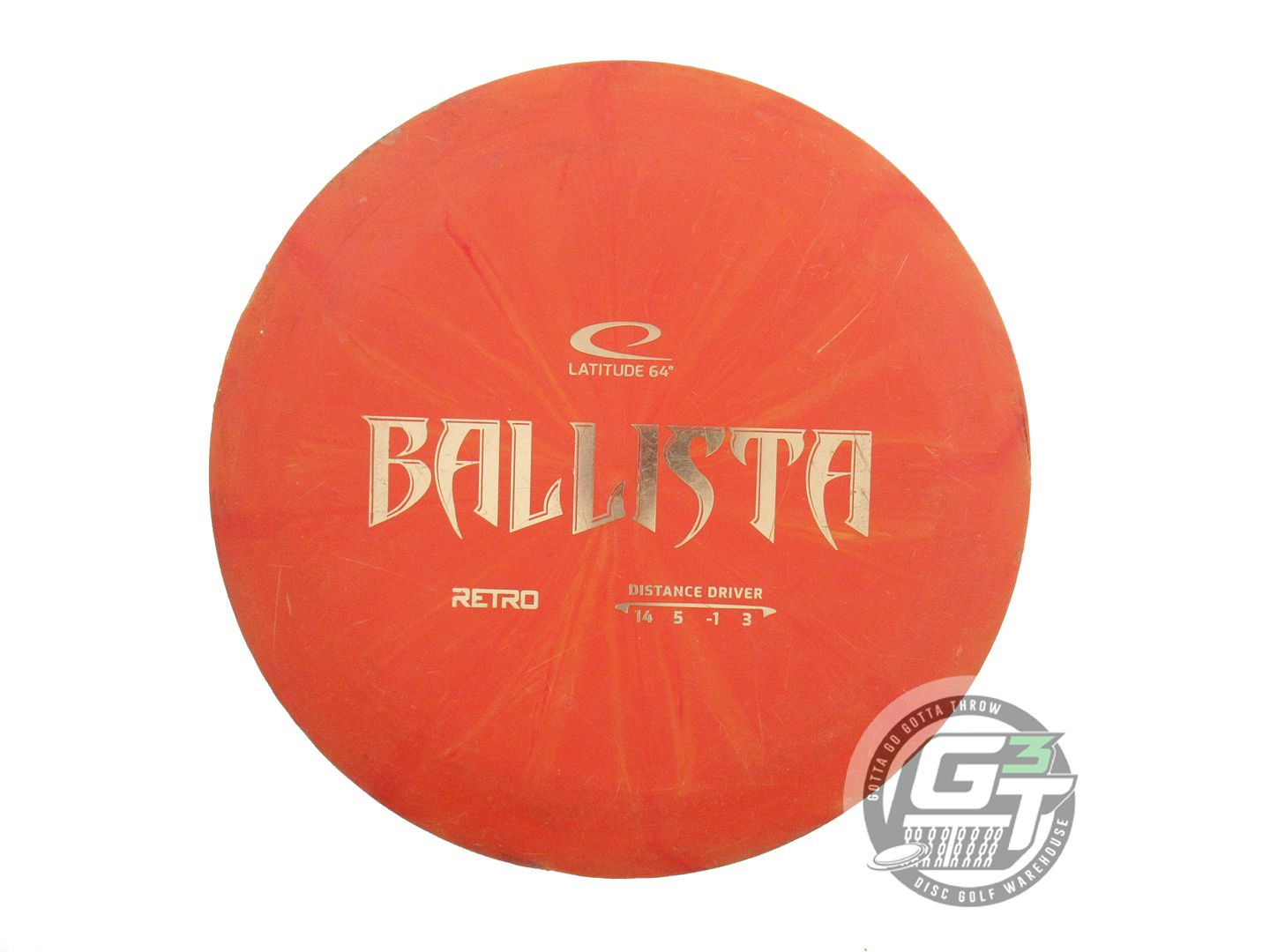 USED Latitude 64 Retro Burst Ballista 173g Orange Gold Foil Driver Golf Disc
