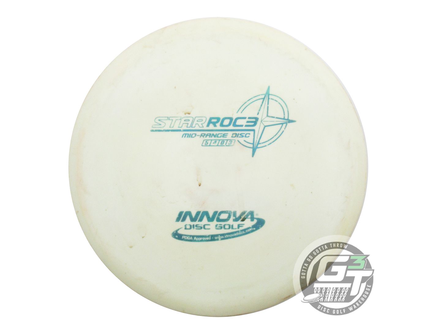USED Innova Star Roc3 180g White Teal Foil Midrange Golf Disc