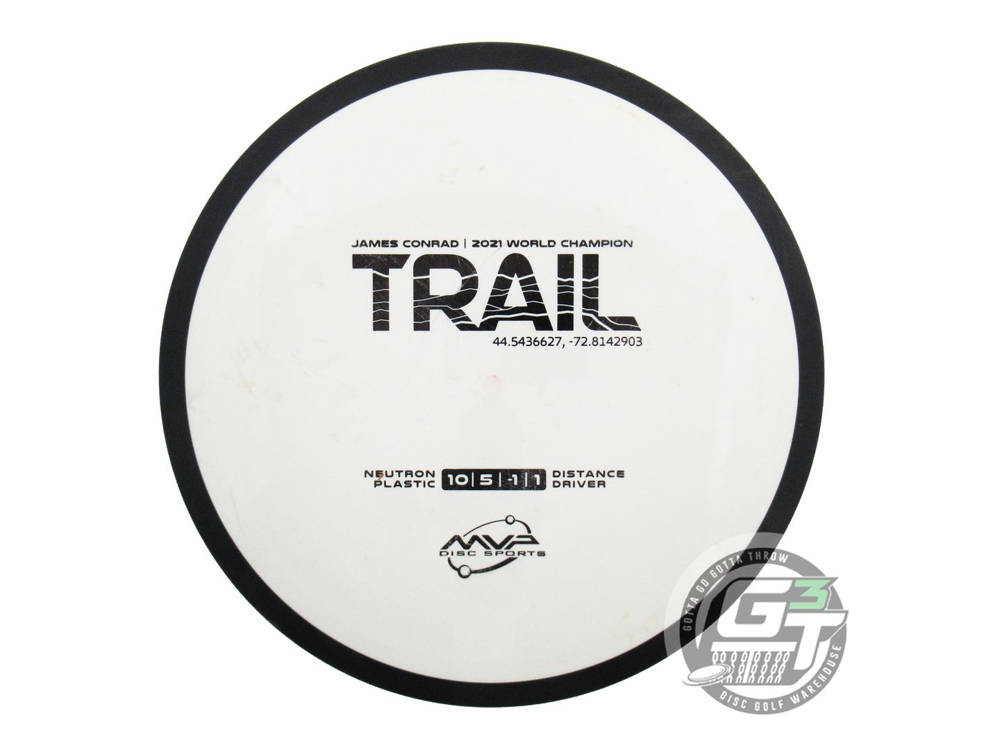 USED MVP Disc Sports Neutron Trail 174g White Distance Driver Golf Disc