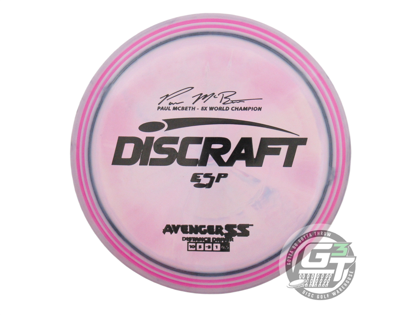 USED Discraft ESP Avenger SS 169g Pink HOME DYED Distance Driver Golf Disc