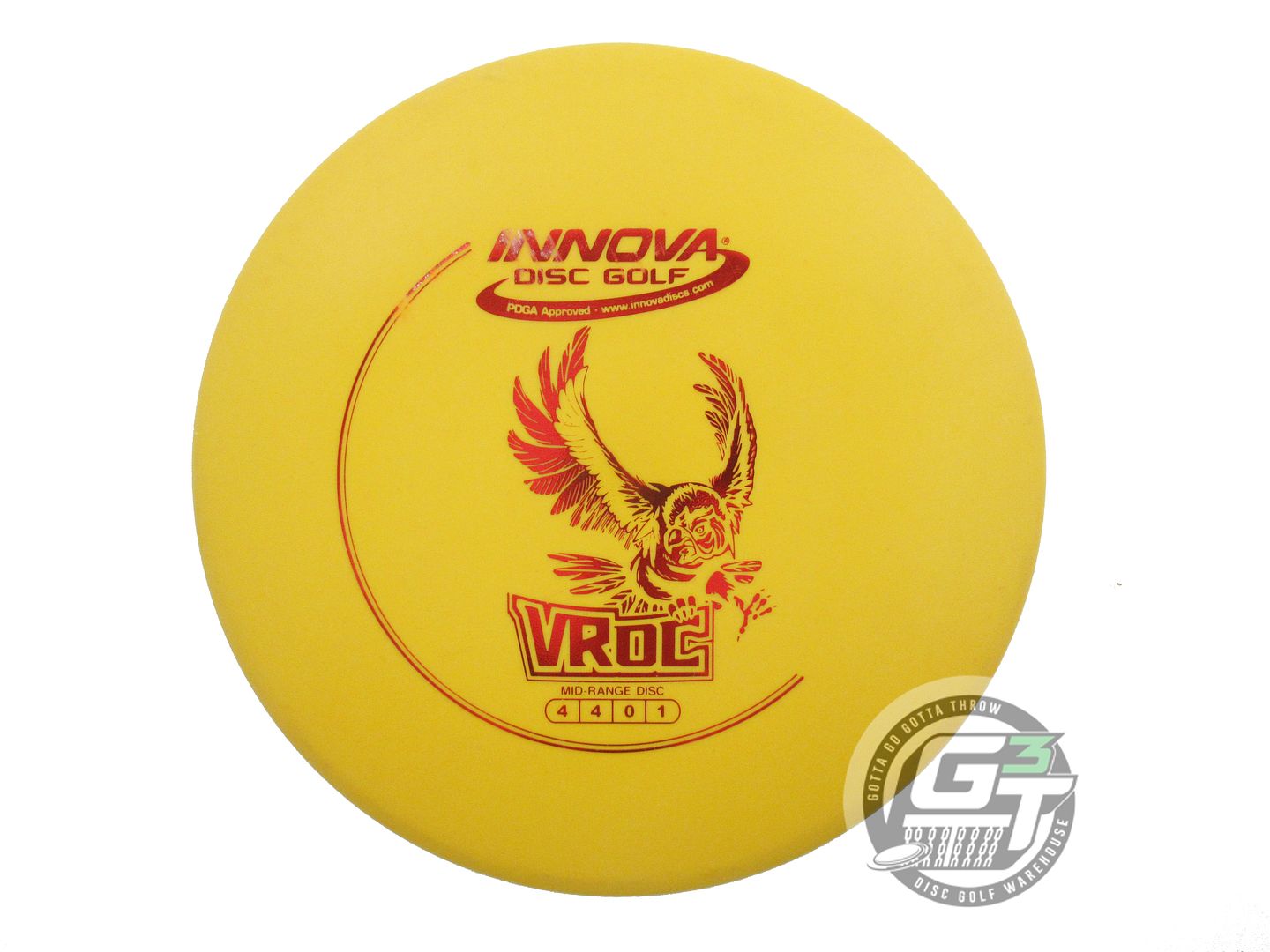 USED Innova DX VRoc 168g Marigold Red Foil Midrange Golf Disc
