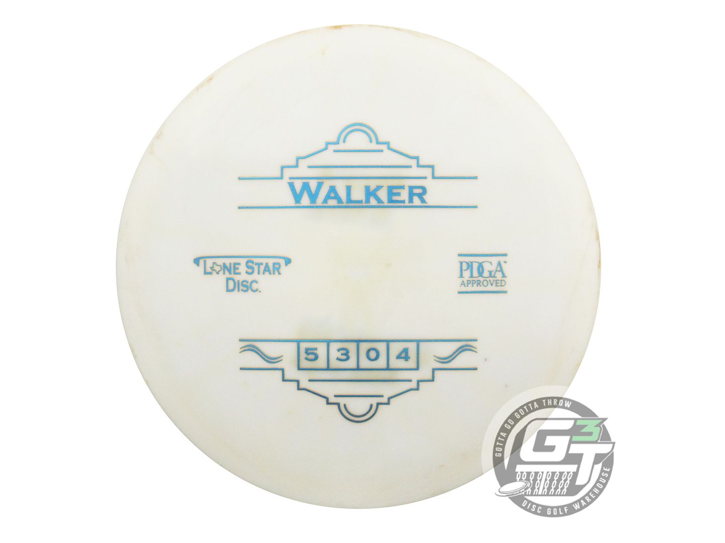 USED Lone Star Bravo Walker 170g White-Yellow Blue Foil Midrange Golf Disc