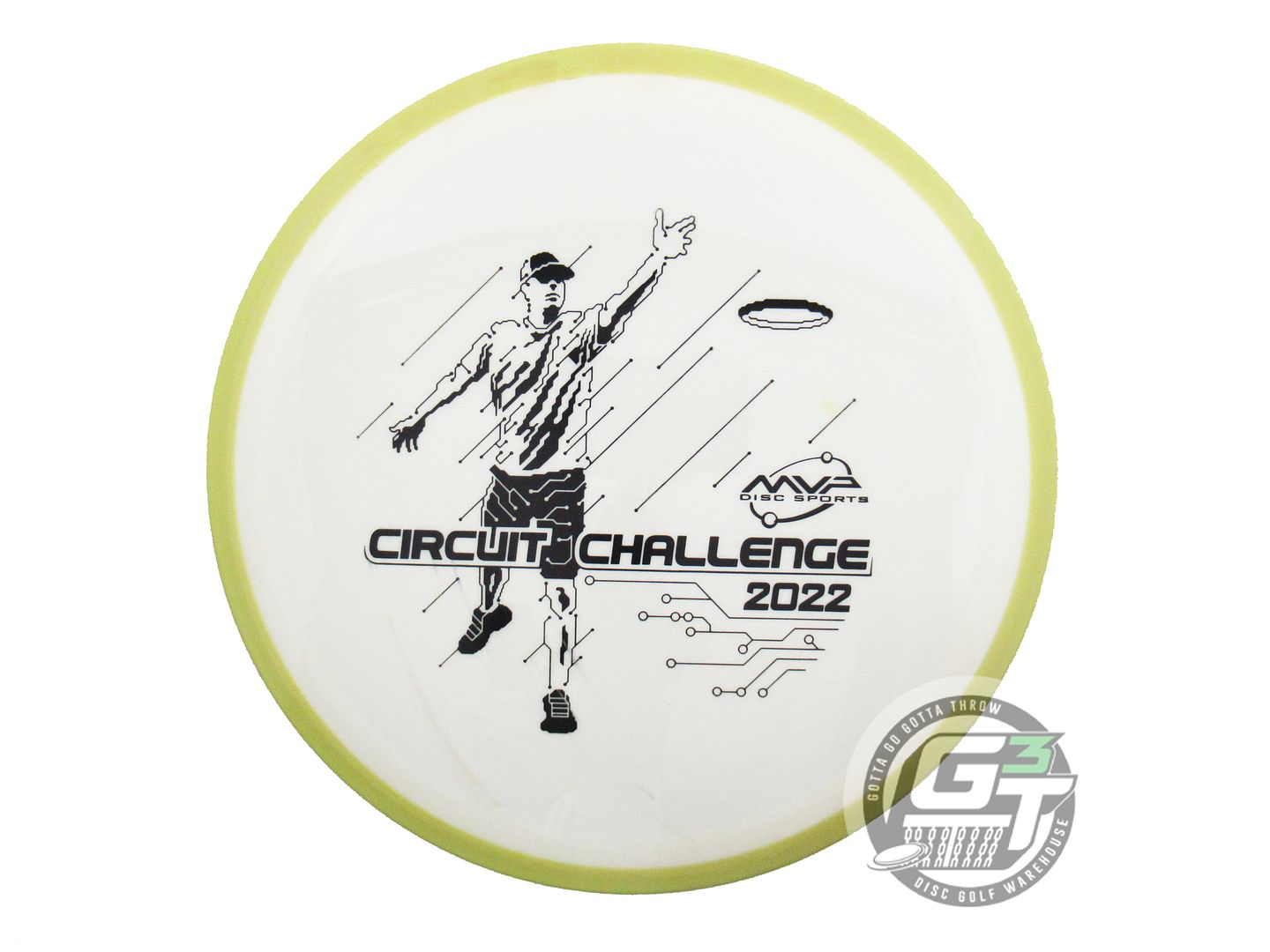 USED Axiom Discs Neutron Rhythm 172g White Lime Rim Distance Driver Disc