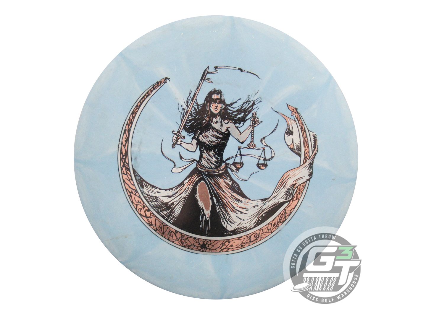 USED Dynamic Discs LADY JUSTICE Prime Burst Judge 176g Blue A Putter Golf Disc