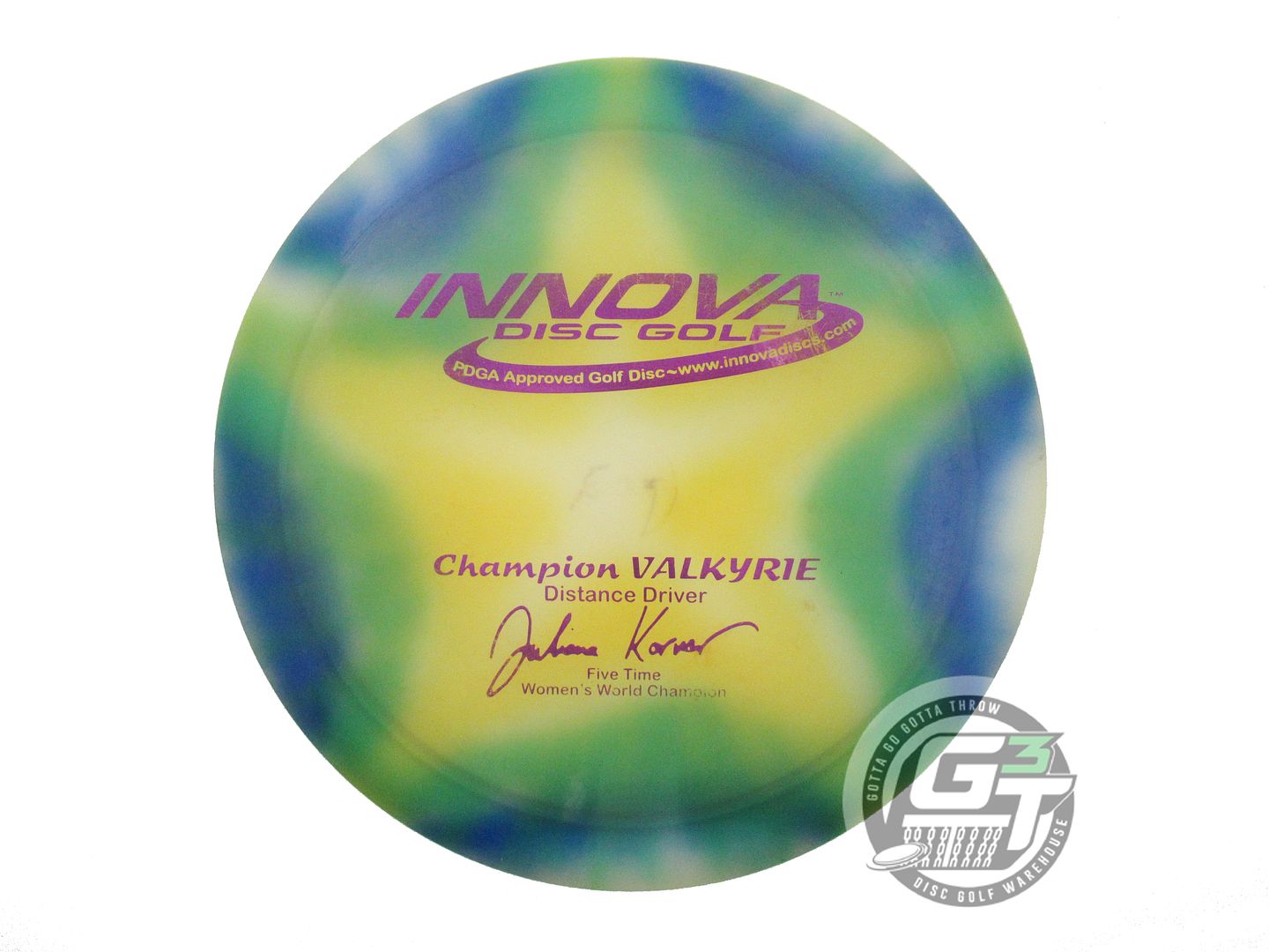 USED Innova [KORVER 5X] I-DYE Champion Valkyrie 175g Star Burst Driver Golf Disc