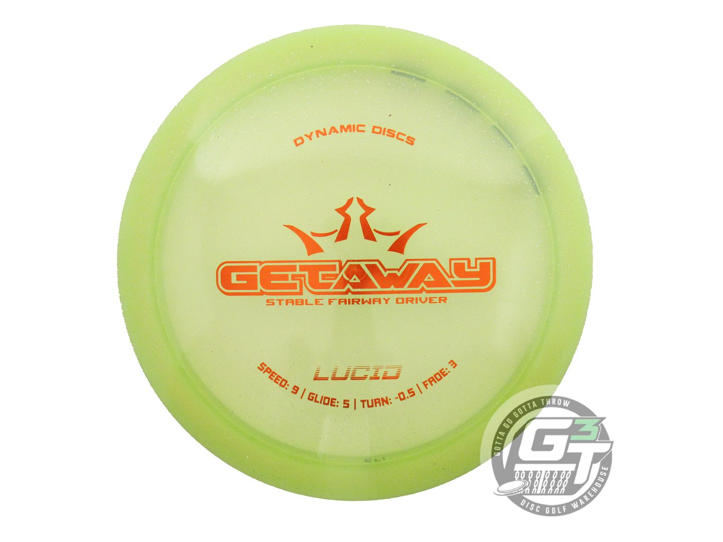 USED Dynamic Discs Lucid Getaway 173g Lime Orange Foil Distance Driver Disc