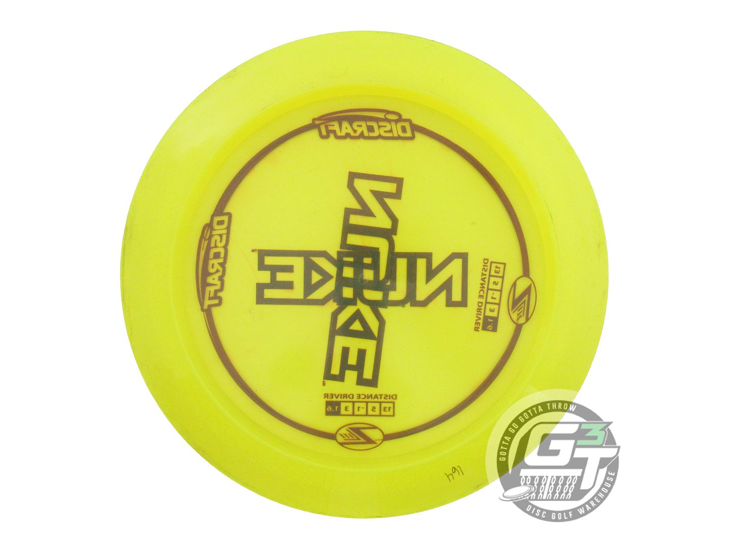 USED Discraft X-OUT Z Nuke 165g Yellow Distance Driver Golf Disc