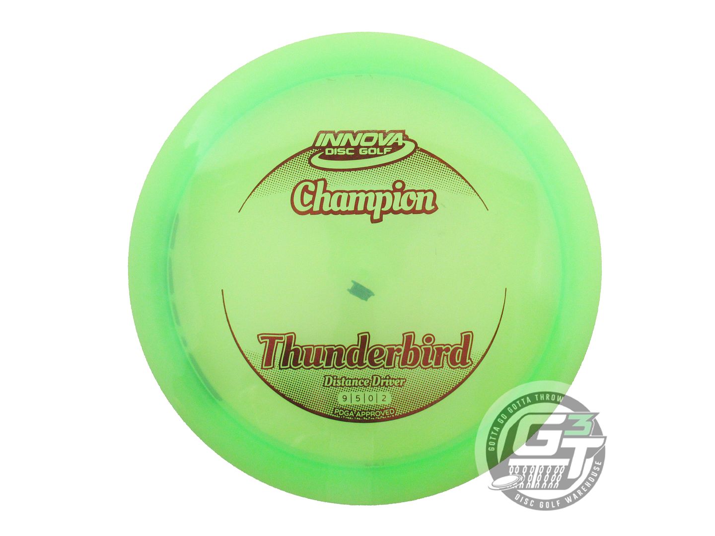 USED Innova Champion Thunderbird 173g Lime Red Foil Distance Driver Golf Disc