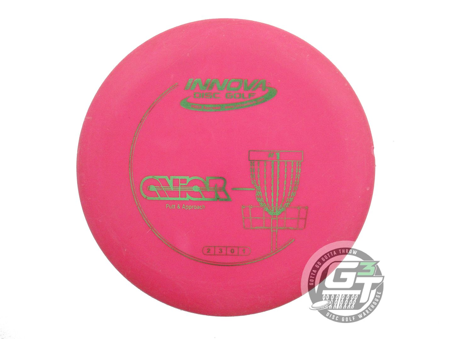 USED Innova DX Aviar 175g Pink Green Foil Putter Golf Disc