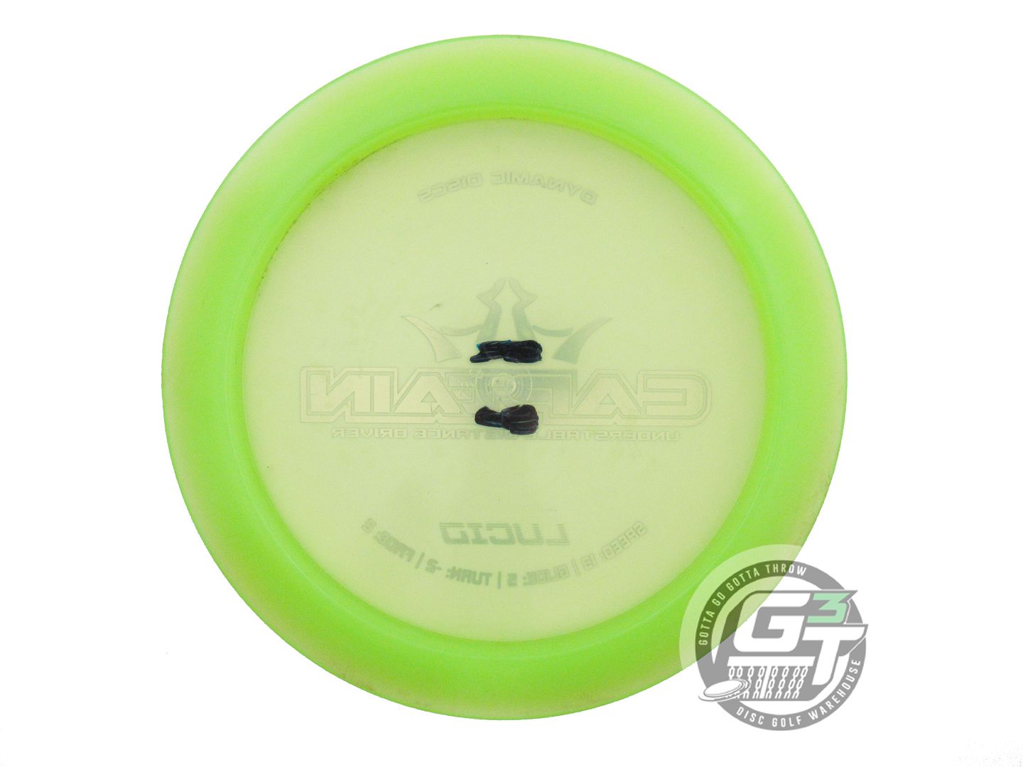 USED Dynamic Discs Lucid Captain 173g Lime Blue Foil Distance Driver Golf Disc