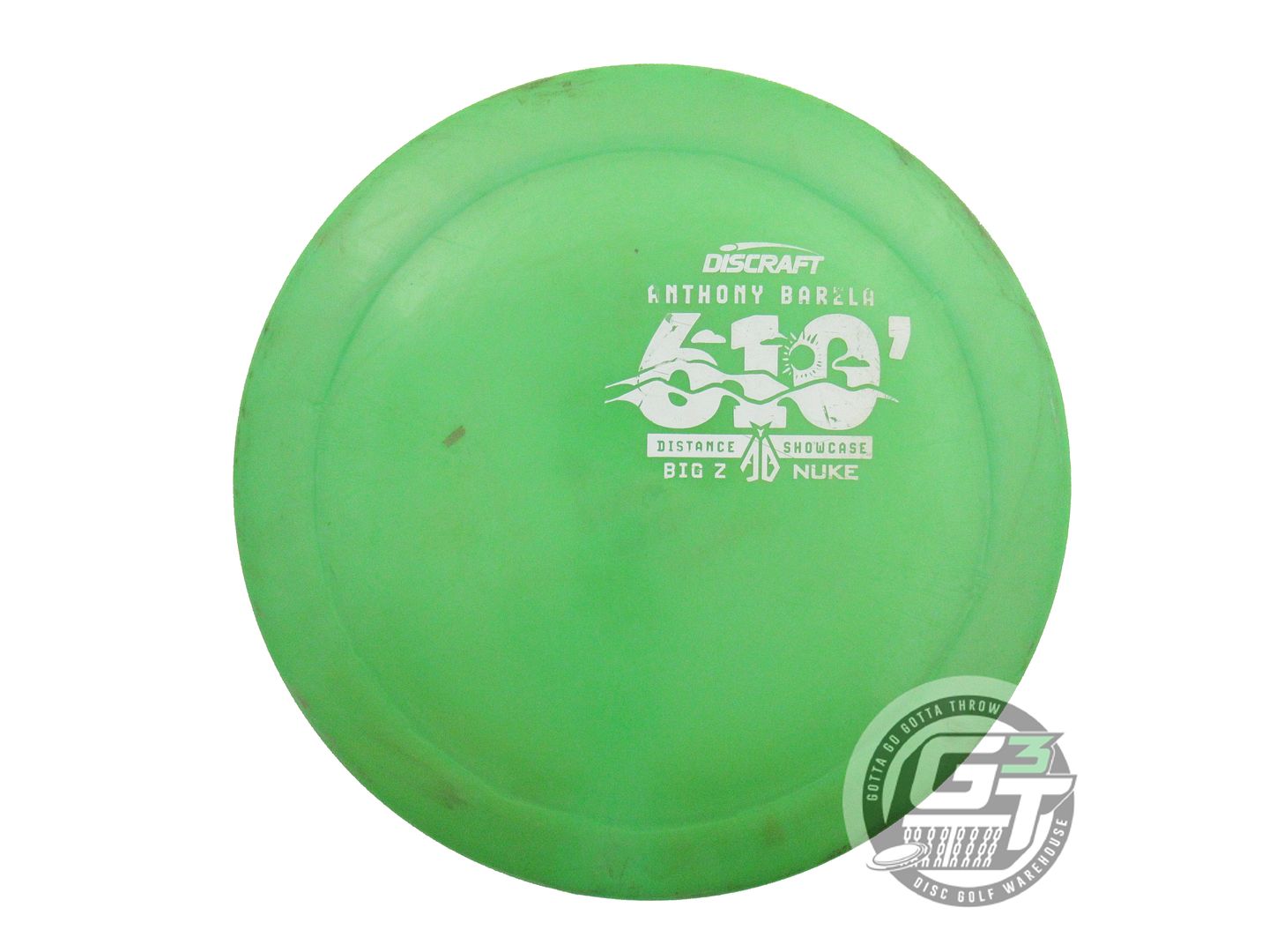 USED Discraft [BARELA] Big Z Nuke 175g Green White Stamp Driver Golf Disc
