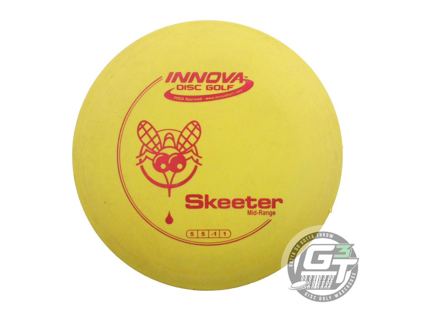 USED Innova DX Skeeter 150g Yellow Red Foil Midrange Golf Disc