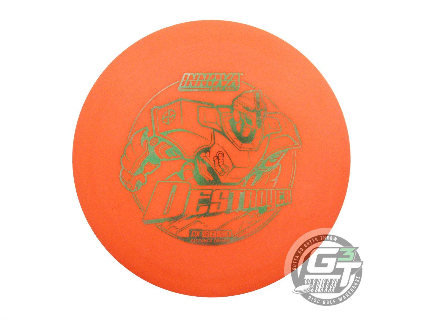 USED Innova DX Destroyer 168g Orange Green Foil Distance Driver Golf Disc