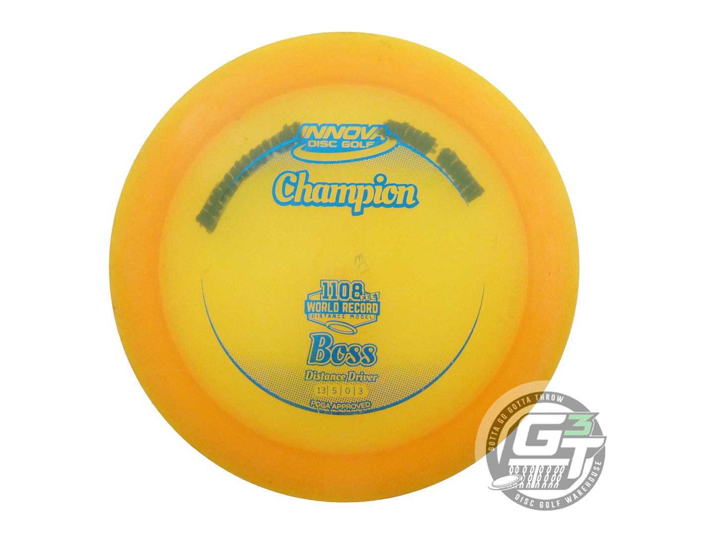 USED Innova Champion Boss 173g Marigold Blue Foil Distance Driver Golf Disc