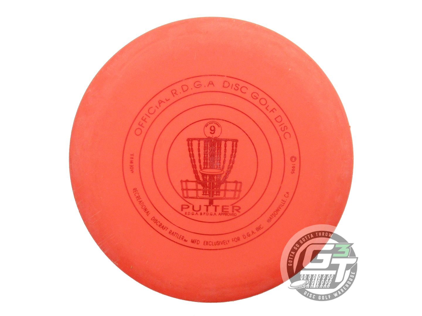 USED Discraft Pro D Rattler 144g Orange Red Foil Putter Golf Disc