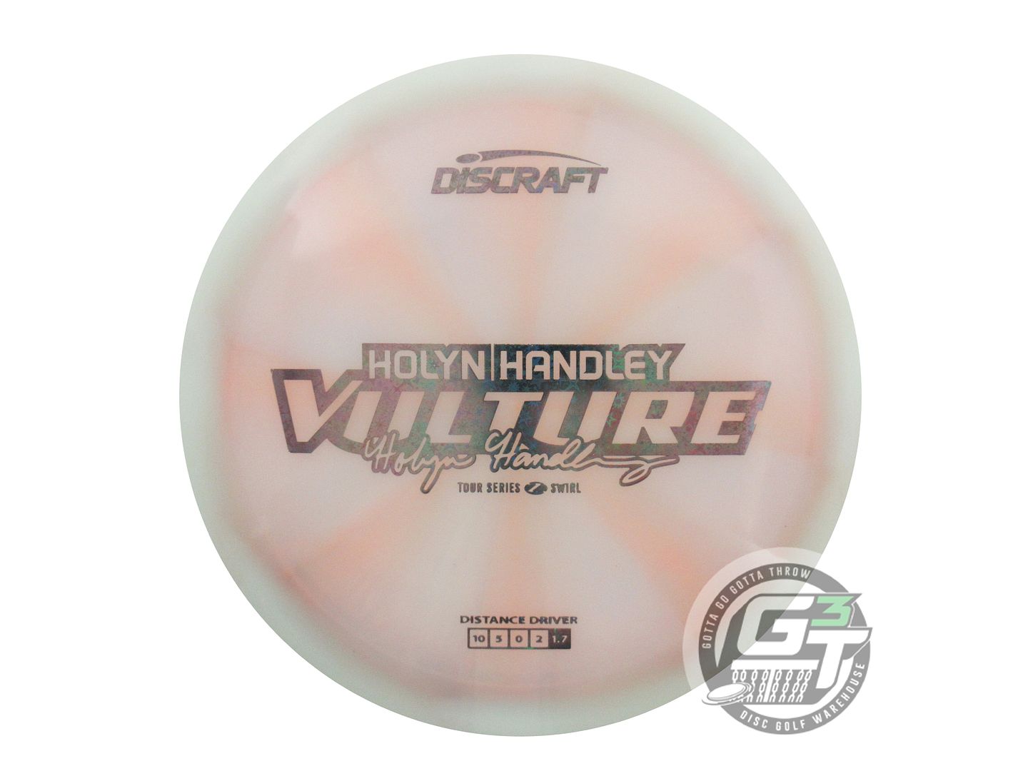 USED Discraft [HANDLEY] Z Swirl Vulture 175g Smoke-Peach Distance Driver Disc
