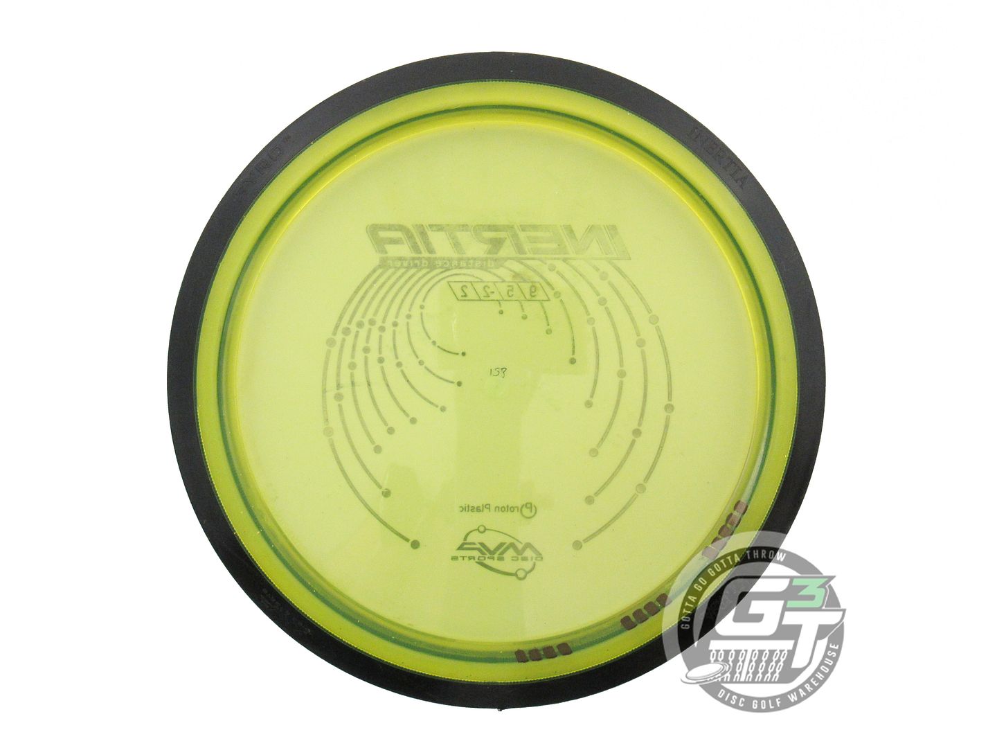 USED MVP Disc Sports Proton Inertia 160g Yellow Distance Driver Golf Disc