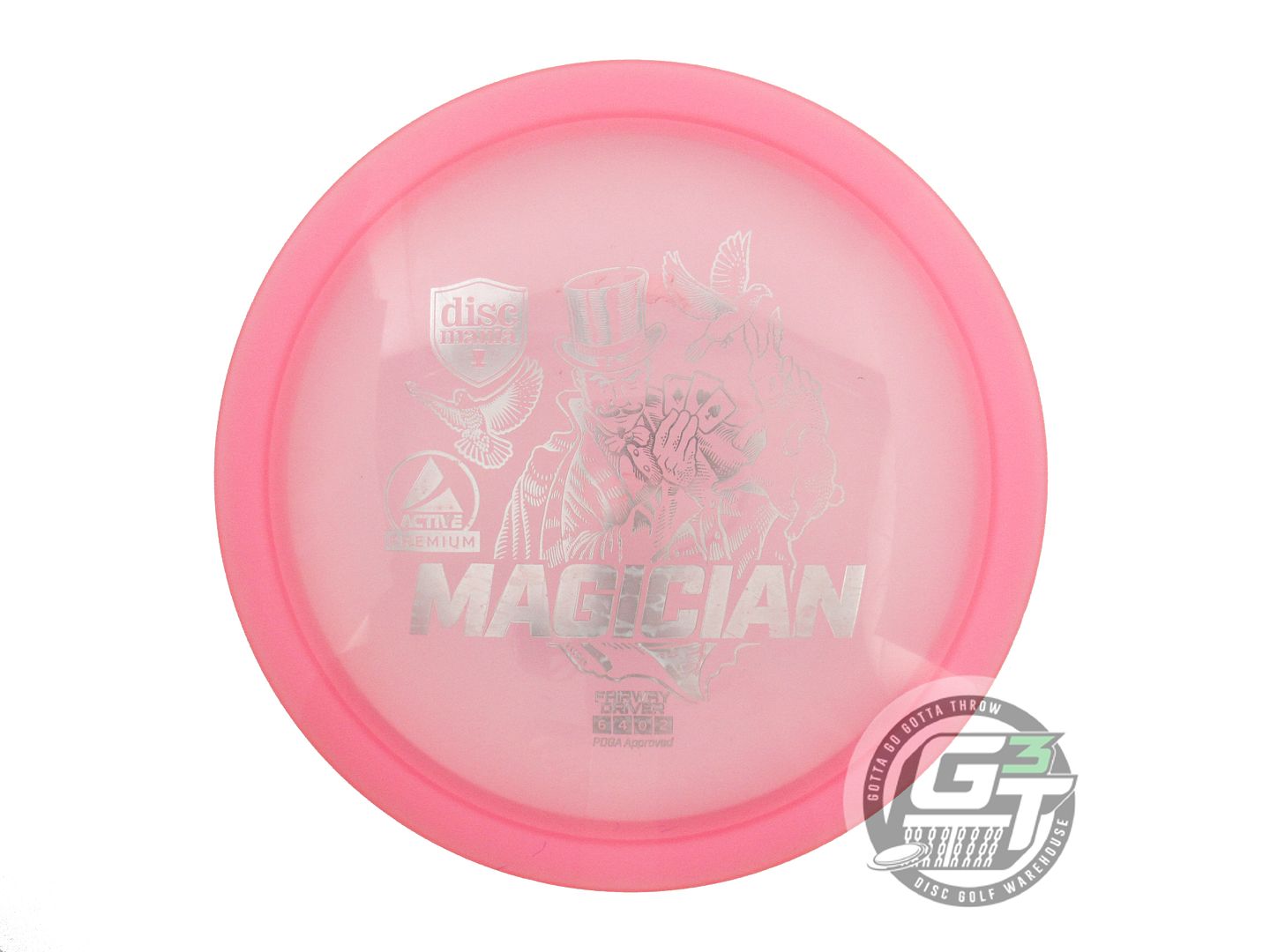 USED DiscMania Active Premium Magician 175g Pink Silver Foil Fairway Driver Disc