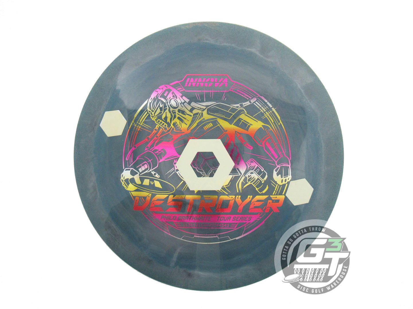 USED Innova [BRATHWAITE] Swirl Star Destroyer 169g Blue-Gray Driver Golf Disc
