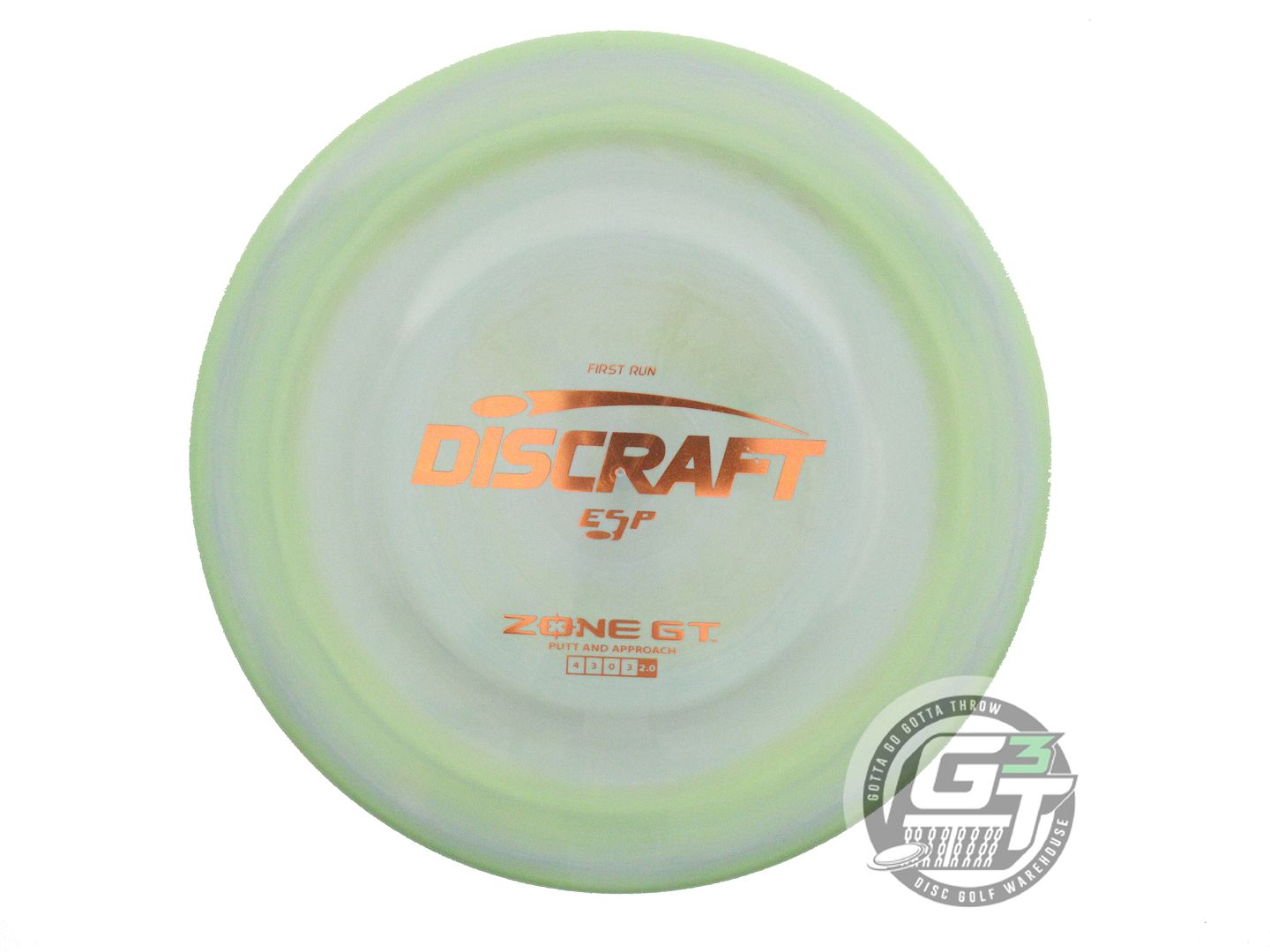 USED Discraft FIRST RUN ESP Zone GT 174g Olive-Gray Copper Foil Putter Golf Disc