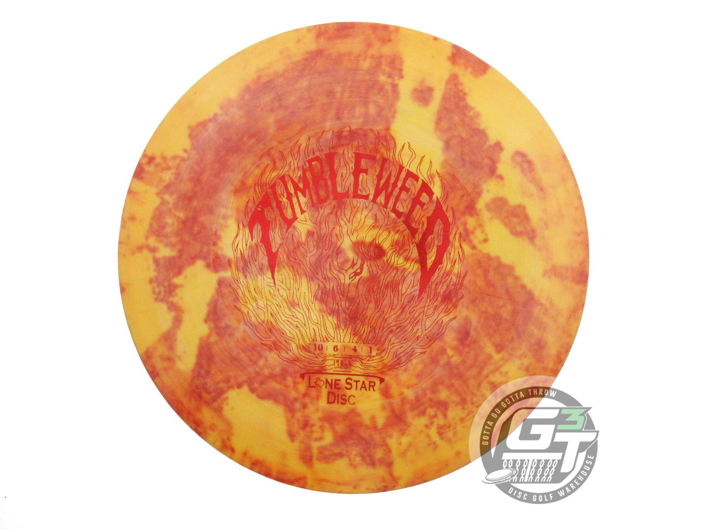USED Lone Star Alpha Tumbleweed 167g Orange HOME DYED Distance Driver Golf Disc