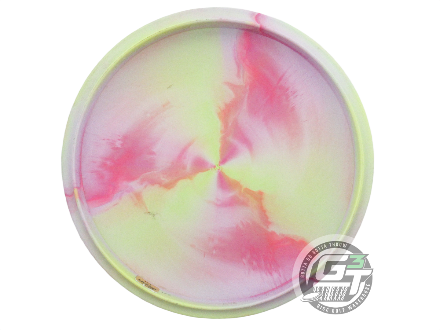 USED Discraft [JOHANSEN] Swirl ESP Comet 180g Lime-Pink Midrange Golf Disc