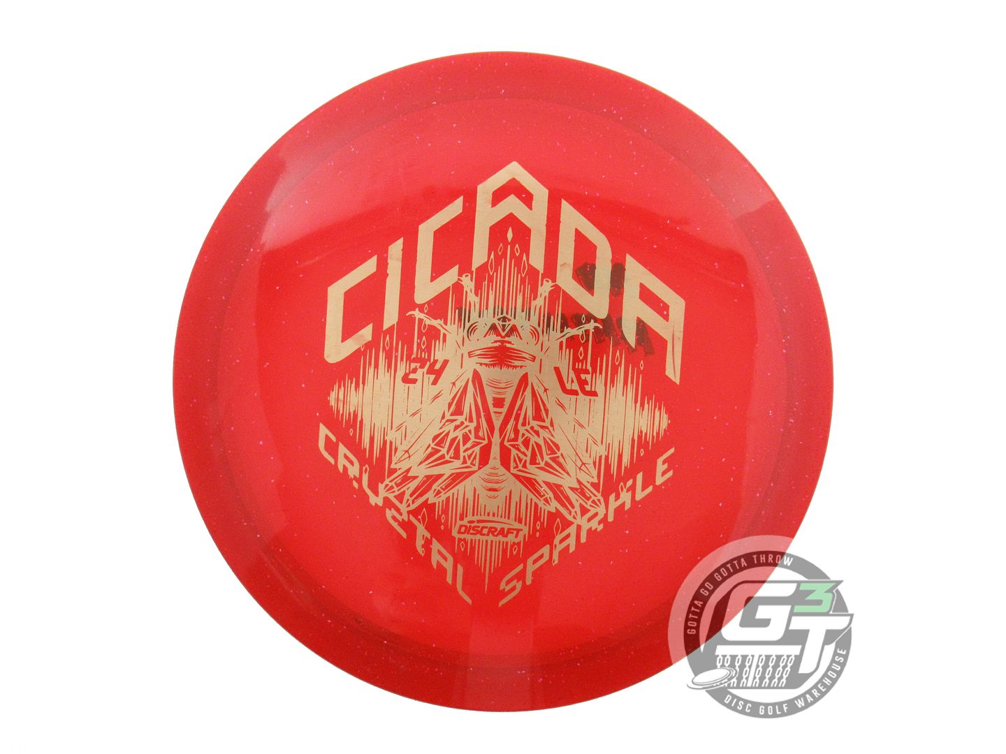 USED Discraft [LEDGESTONE] CryZtal Sparkle Cicada 177g Red Fairway Driver Disc