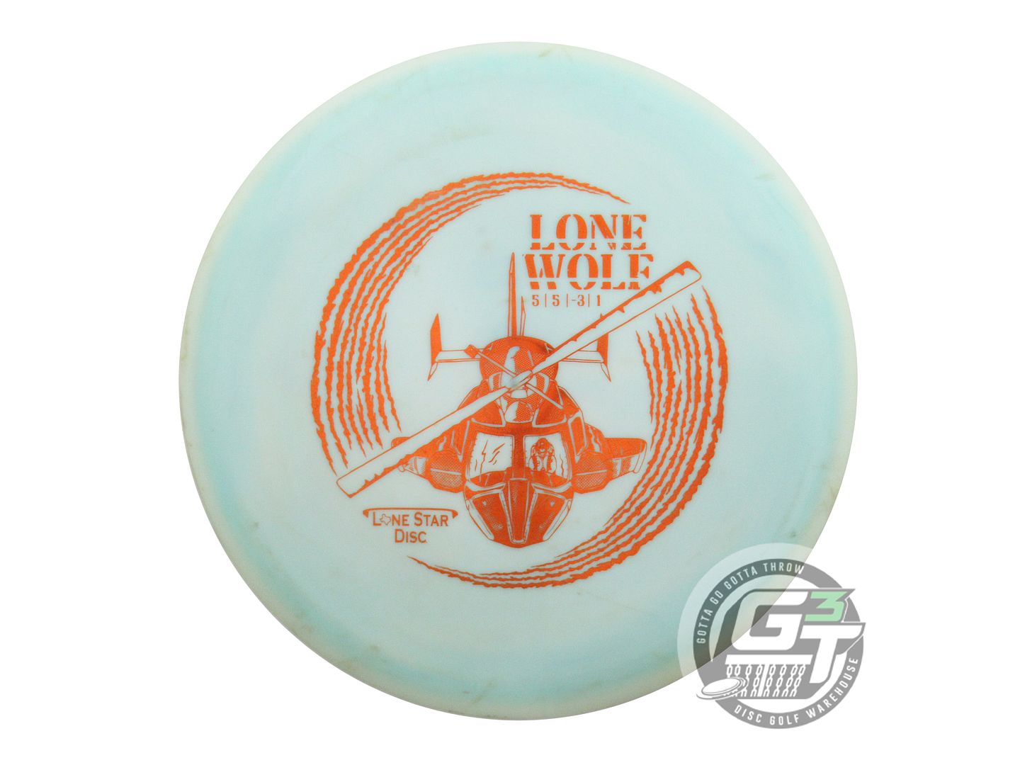 USED Lone Star [ARTIST] Alpha Lone Wolf 177g White-Teal Midrange Golf Disc
