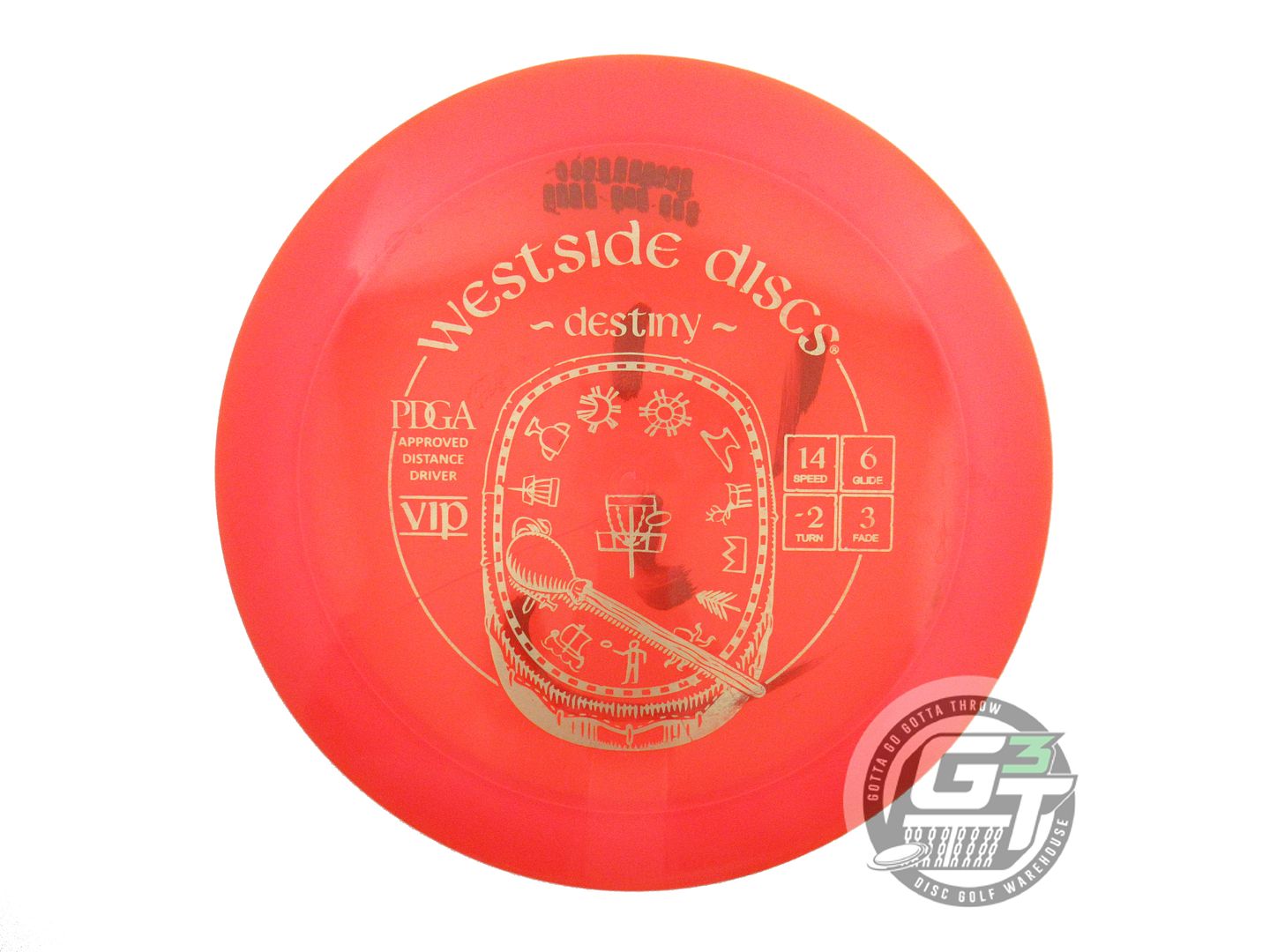 USED Westside Discs VIP Destiny 173g Orange Gold Foil Distance Driver Golf Disc